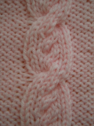 knitting pattern; filled oval cable stitch